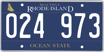 RI license plate 024973