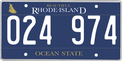 RI license plate 024974
