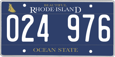 RI license plate 024976