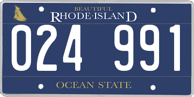 RI license plate 024991