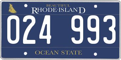 RI license plate 024993