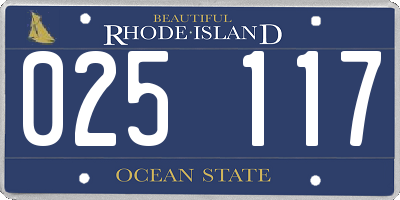 RI license plate 025117