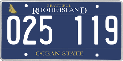 RI license plate 025119