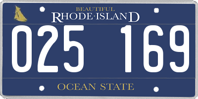 RI license plate 025169