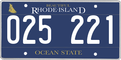 RI license plate 025221