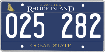 RI license plate 025282