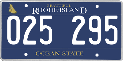 RI license plate 025295