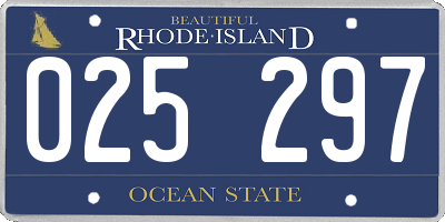 RI license plate 025297