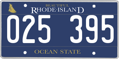 RI license plate 025395