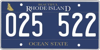 RI license plate 025522