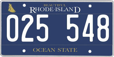 RI license plate 025548