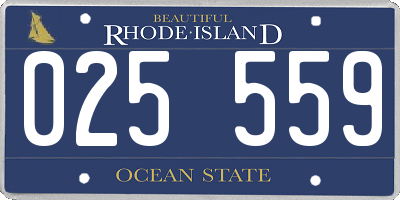 RI license plate 025559