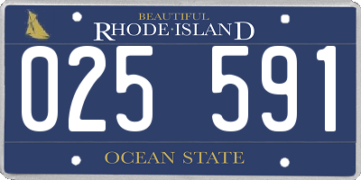 RI license plate 025591
