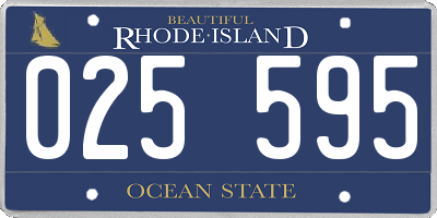 RI license plate 025595