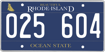 RI license plate 025604