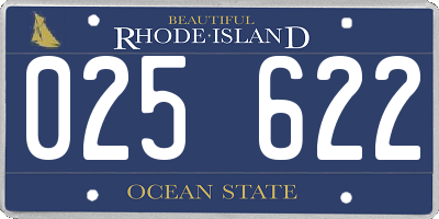 RI license plate 025622