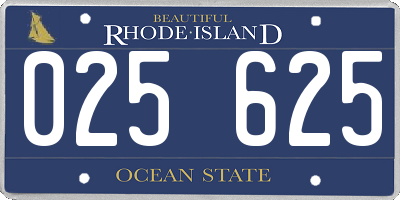 RI license plate 025625