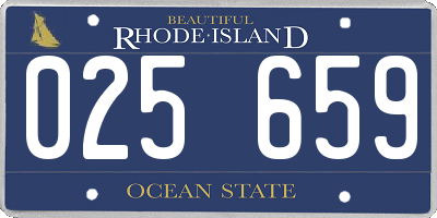 RI license plate 025659