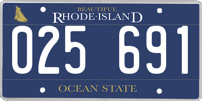 RI license plate 025691