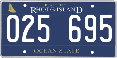 RI license plate 025695