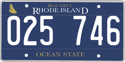 RI license plate 025746