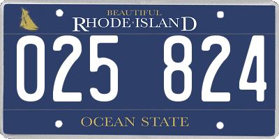 RI license plate 025824