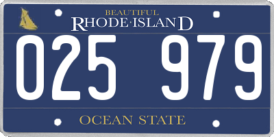 RI license plate 025979