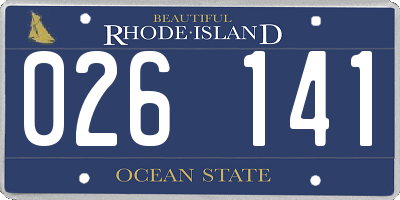 RI license plate 026141