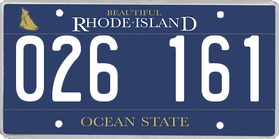 RI license plate 026161