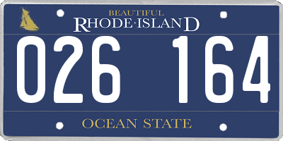 RI license plate 026164