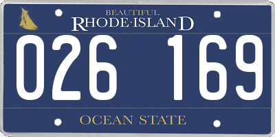 RI license plate 026169