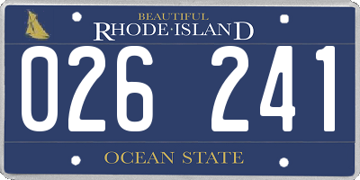RI license plate 026241