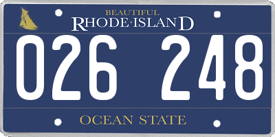 RI license plate 026248