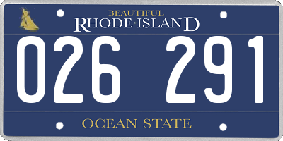 RI license plate 026291