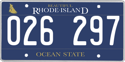 RI license plate 026297