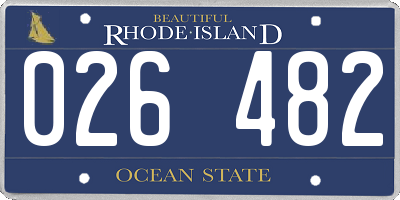 RI license plate 026482