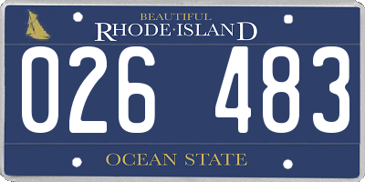 RI license plate 026483