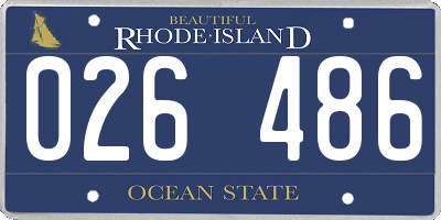 RI license plate 026486