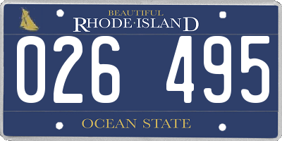 RI license plate 026495