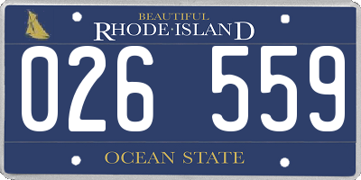 RI license plate 026559