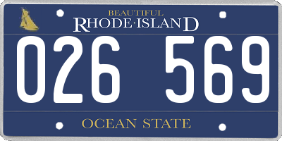 RI license plate 026569