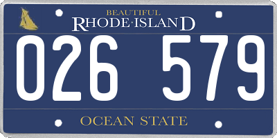 RI license plate 026579
