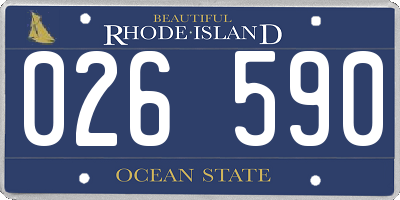 RI license plate 026590