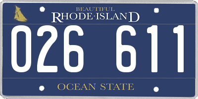 RI license plate 026611