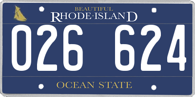 RI license plate 026624