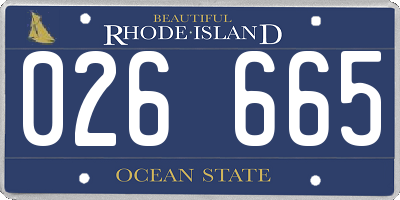 RI license plate 026665
