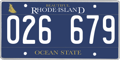 RI license plate 026679