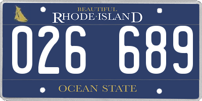 RI license plate 026689