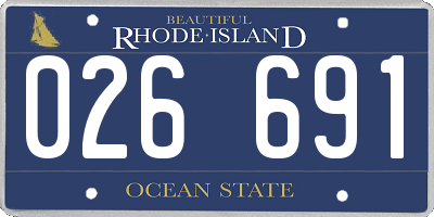 RI license plate 026691