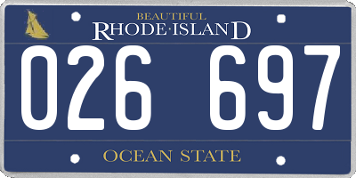 RI license plate 026697